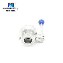 SS304/316L The male thread Control valve /High pressure steam Butterfly Valves